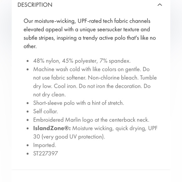 Tommy Bahamas Islandzone  Polo Shirt w UVF Protection, Wicking, Stretch - Picture 10 of 10